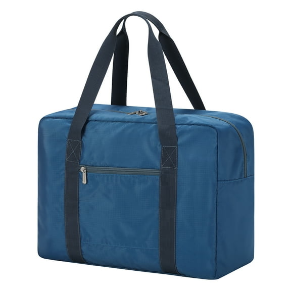 IFARADAY Durable Lockable Weekender Travel Bag with Compartments, Airline Approved Personal Item, 18x7x13.5, Blue