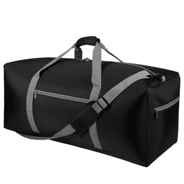 iFARADAY Foldable Duffle Bag 30 inch 75L Lightweight Luggage Bag for Travel Camping（Black）