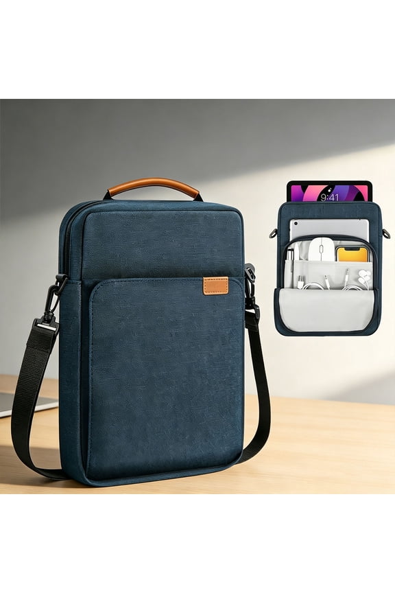 9.7-11 In Tablet Sleeve Bag Handle Carrying Case Laptop Bag Laptop Tablet Messenger Bag with Shoulder Strap Tablet Briefcase Organizer Fit for iPad 10.2, Air 10.9