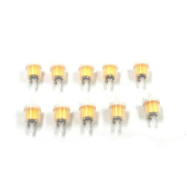 GOLIATH INDUSTRIAL 10-Pack 1/4" Universal In-Line Fuel Filters – For Lawn Mowers – FF14M