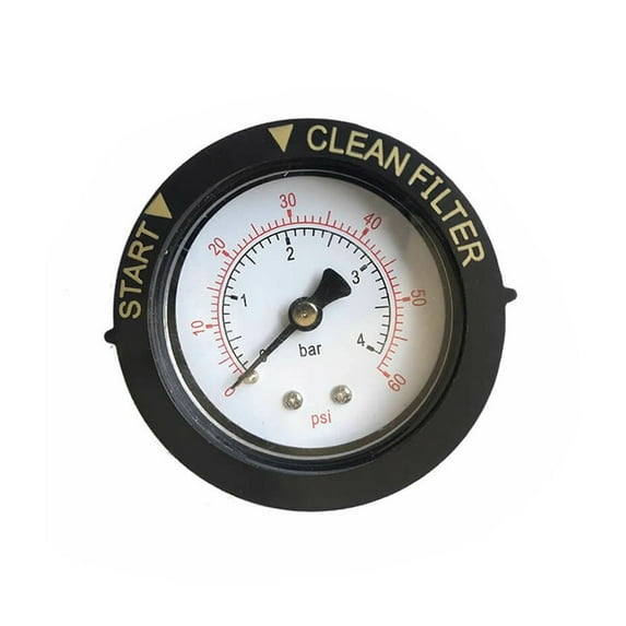 iFJF 2" Pressure Gauge 0-60 PSI Replacement for Pool/Spa/Aquarium Valve Filters 1/4" NPT Center Back Mount Clean Filter Pressure Gauge