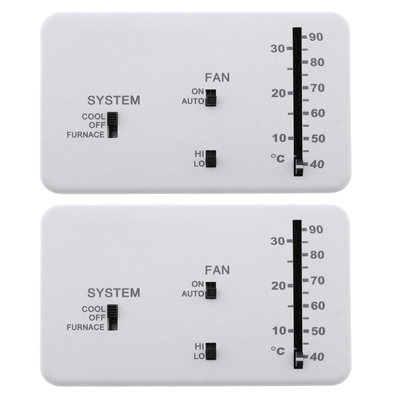 iFJF 2Pcs 3106995.032 RV Thermostat Replacement For Dometic White Analog Heat/Cool Camper Thermostat