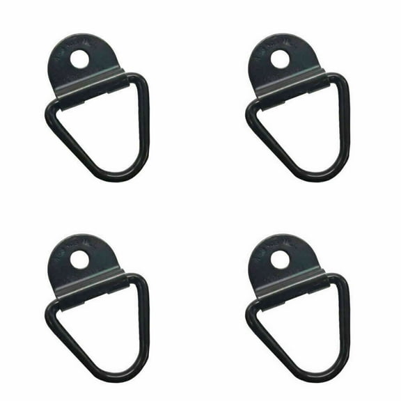 iFJF 4Pcs Cargo Tie-Down V-Ring Anchors 2" Diameter with Bolting Hole for Trailers,Trucks and Warehouses,Replacement for D-Ring Plastic Flush Mount Pan Fitting Tie Down