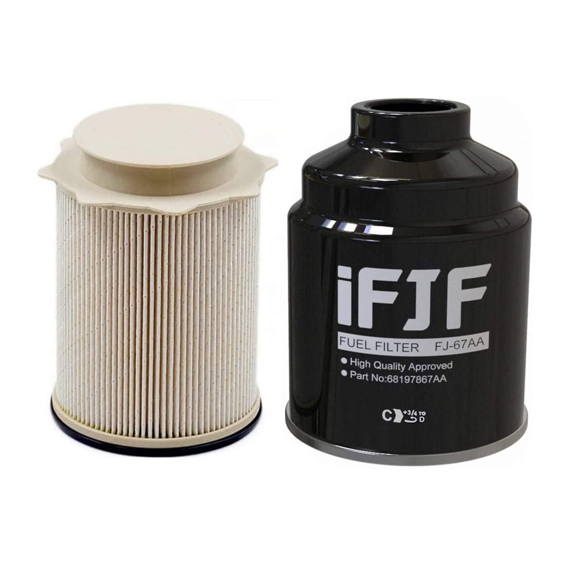 IFJF Kit 2 Filtri Carburante Con Separatore D'Acqua Per Ram Diesel 6.7L 2013-2018 (2500, 3500, 4500, 5500) – Sostituisce 68197867AA E 68157291AA