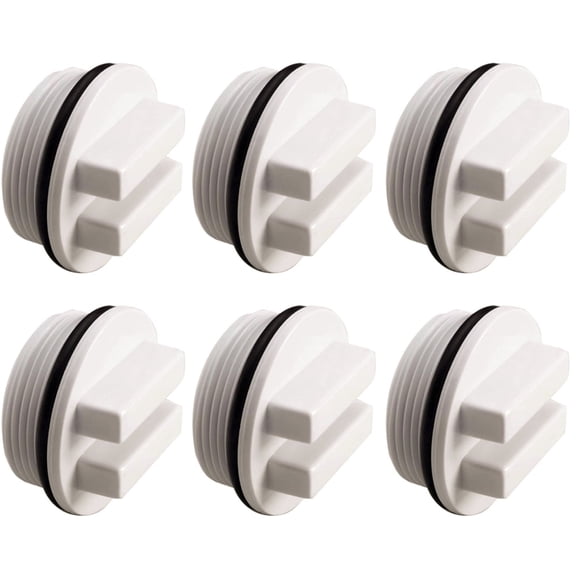 iFJF 6Pcs 1.5" Threaded Pool Spa Return Winterizing Plug Filter Drain Plug SP1022C with O-Ring for Pool Filter Drain