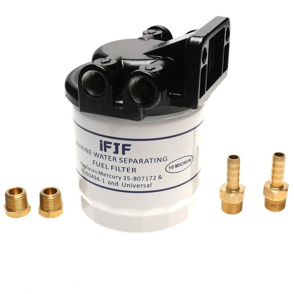 iFJF 802893Q01 Fuel Water Separator Kit 10 Micron 18-7983-1 Filters for Replacing Mercury 35-807172 35-60494-1 18-7944 Marine 35-55501 35-57250 35-806771 35-802893T 35-802893Q ABB-FUELF-IL-TR