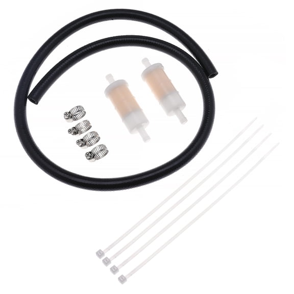 iFJF 816296Q2 5/16" In-line Fuel Filter for Marine and Mercury 40-400 HP Outboard Diesel Engines 42 Micron with Fuel Line and Clamps Replaces 879885Q 35-816296-4