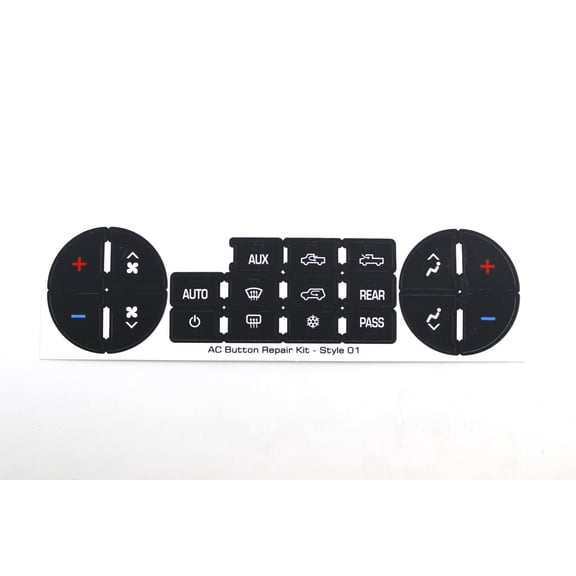 iFJF AC Dash Button Repair Kit Button Stickers for GM Tahoe Avalanche Silverado Yukon Denali Acadia Sierra&Buick Enclave-Fix Ruined Faded A/C Controls for 2007-2014 Chevy GMC Trucks