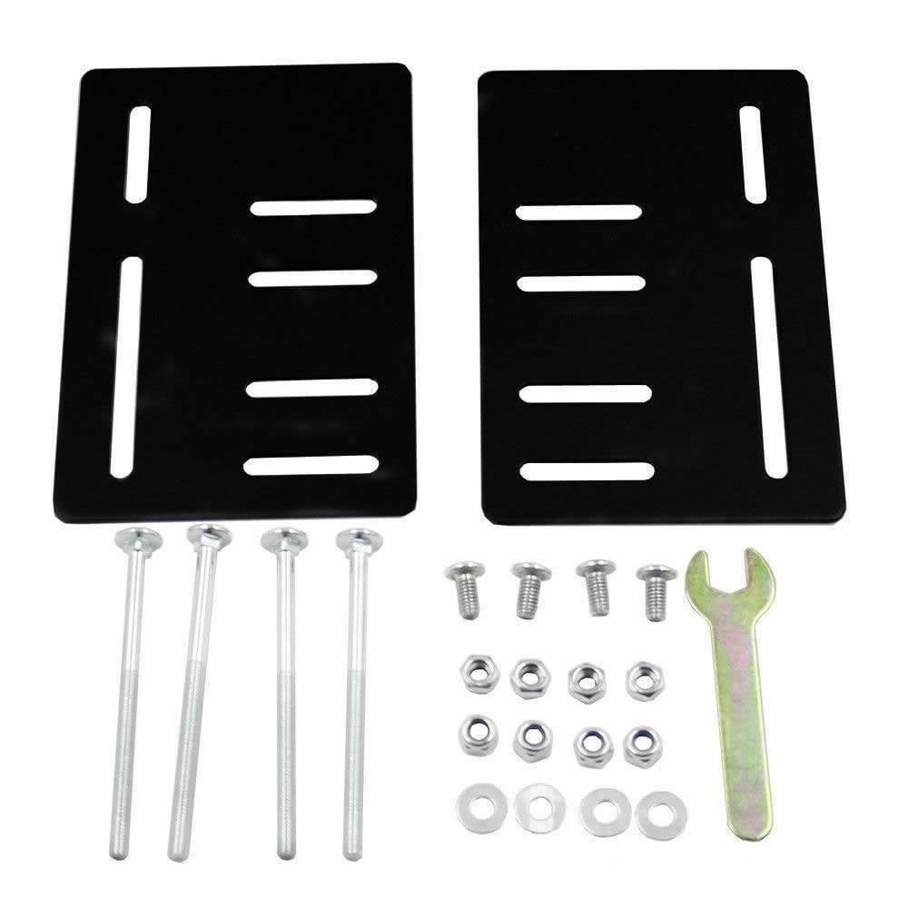 iFJF Black Bed Frame Headboard Bracket Modification ModiPlate Set of 2