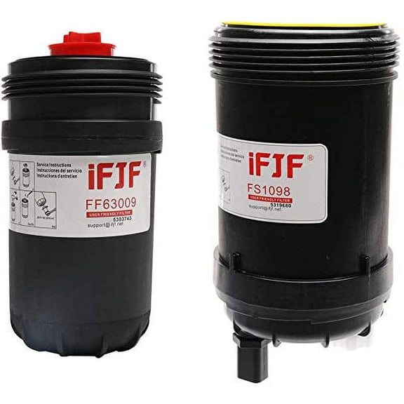 iFJF FF63009 Fuel Filter FS1098 Fuel/Water Separator with PCV Valve Replacement for Cummins B6.7 ISB6.7/QSB6.7 ISL8.9 ISL9/QSL9 L9 Diesel Engine for 5303743 5319680