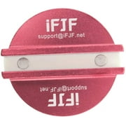iFJF Large Slotted Magnetic Jack Pad Billet Aluminum Red Universal Weld Frame Rail Adapter