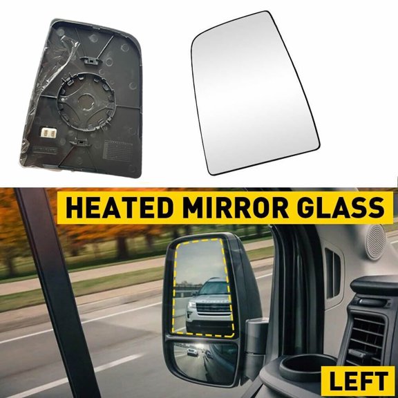 iFJF Mirror Glass Upper Passenger Side Left LH for Ford Transit Van 150 250 350 2015-2022