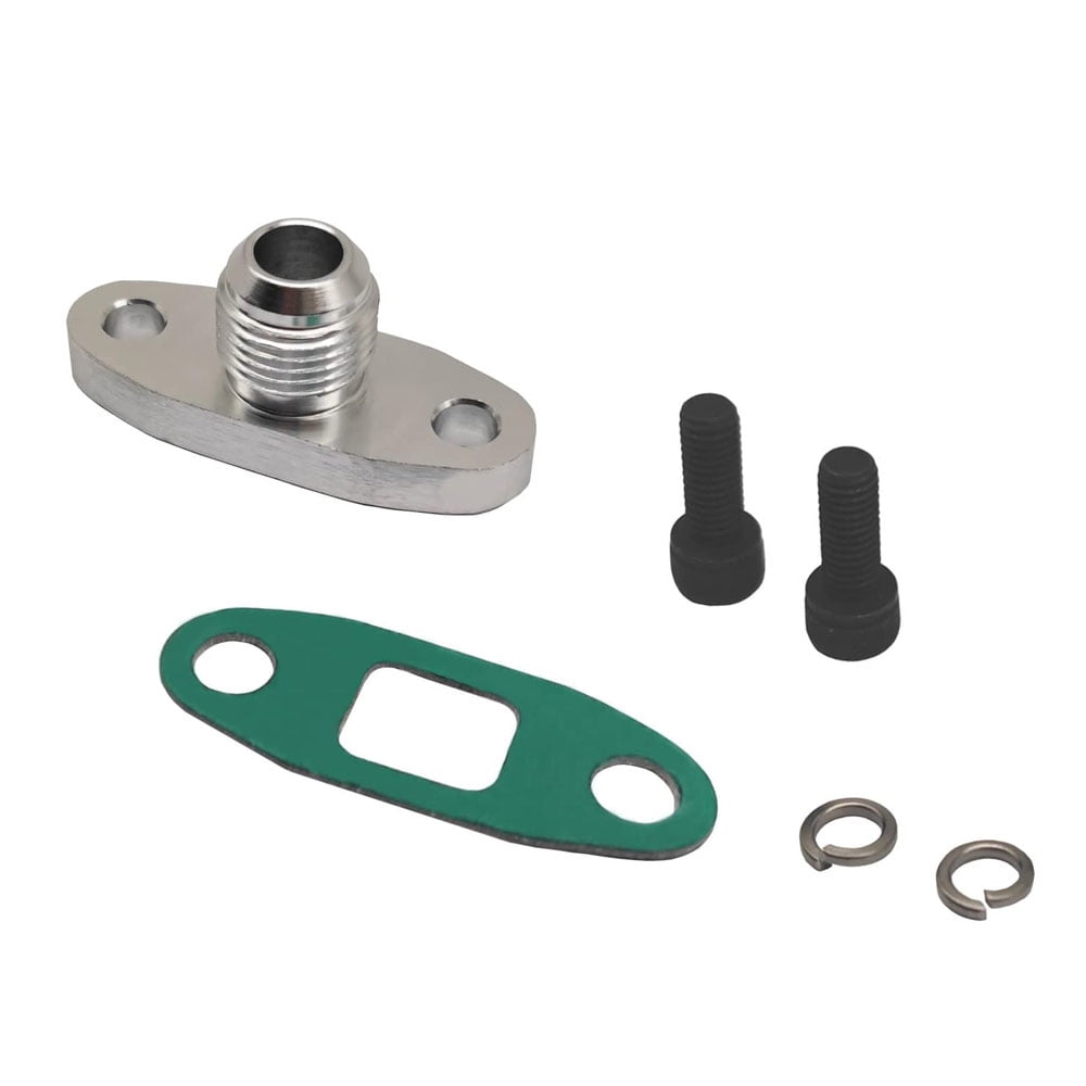 Turbo Oil Drain Outlet Flange Gasket Adapter Kit Set 10AN Garrett GT30 GT32 GT35 T3 T4 Turbocharger Turbo Oil Drain Outlet Flange Gasket Adapter Kit Set 10AN Garrett GT30 GT32 GT35 T3 T4 Turbocharger