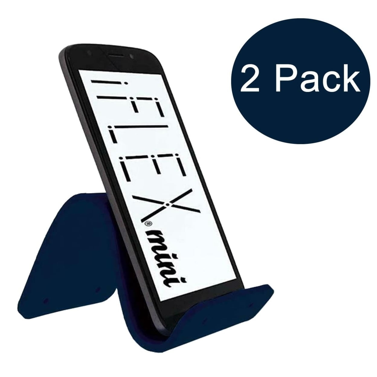 iFLEX Mini Flexible Cell Phone Holder Dark Blue 2-Pack Universal