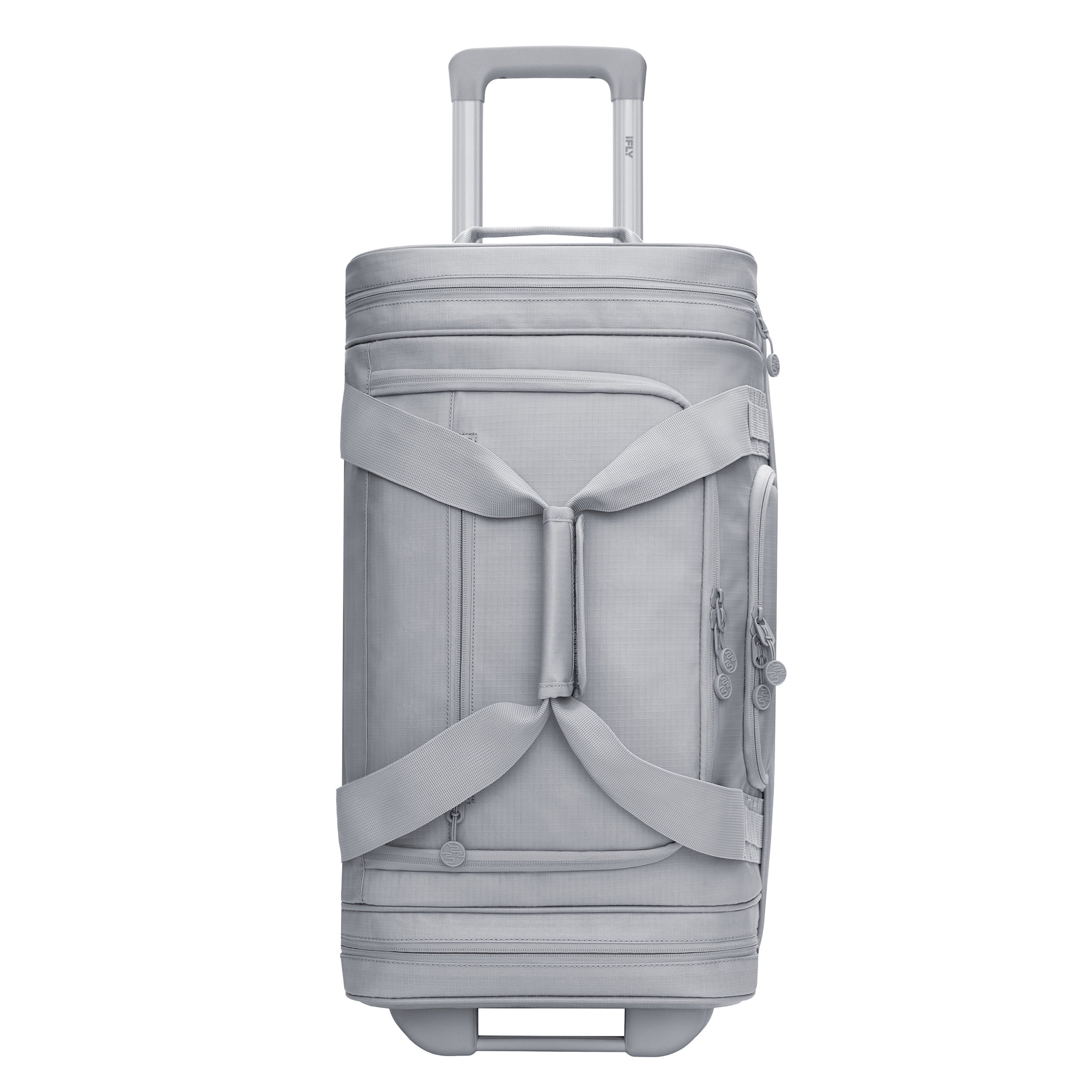 iFLY 22" Drop Bottom Wheeled Duffel Bag with Telescopic Handle, Gray
