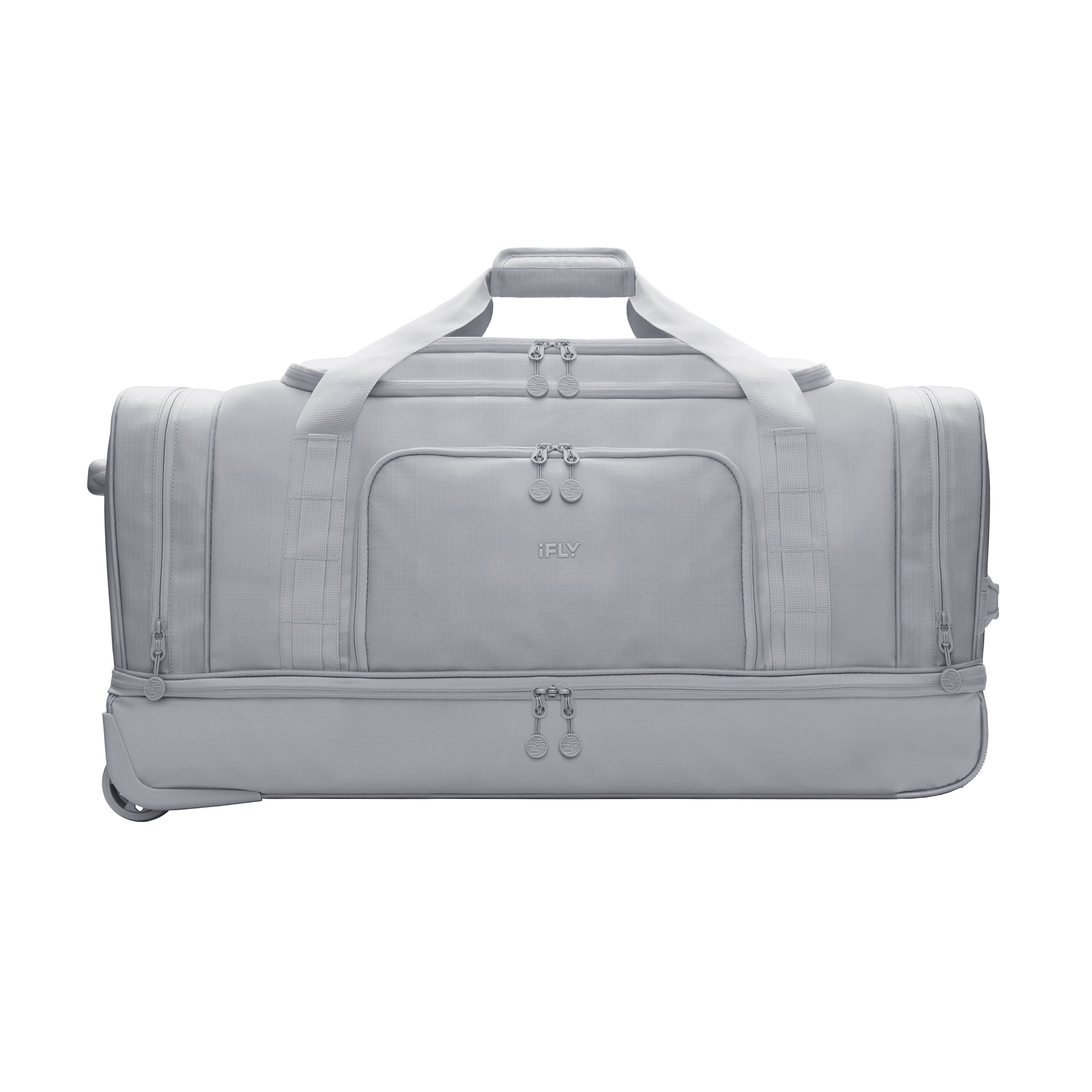 iFLY 30" Wheeled Drop Bottom Duffel Bag, Telescopic Handle, Gray