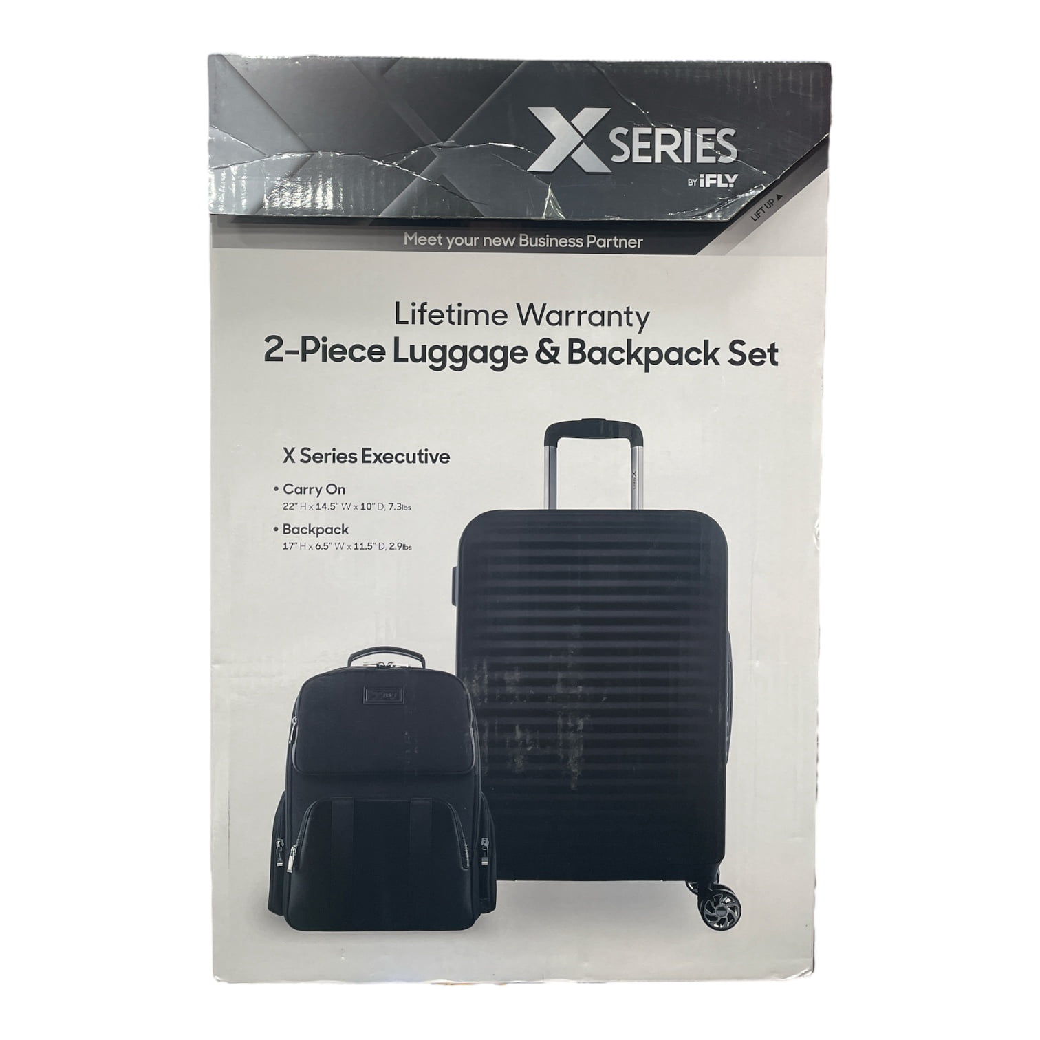 iFLY X Series Executive Collection 2-Piece Luggage & Backpack Set