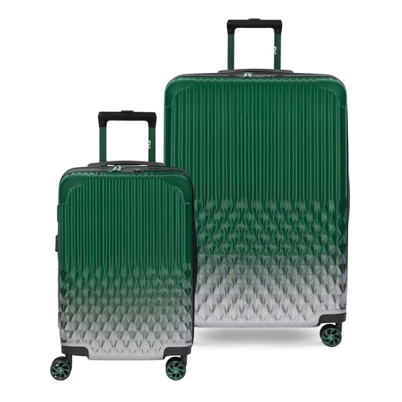 iFLY Elite 2-Piece Expandable Hardside Spinner Luggage Set, with TSA Lock, 20" Carry-on and 28" Checked Luggage, Green
