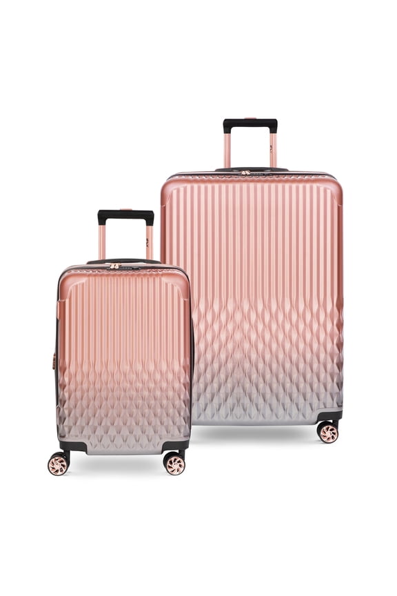 Elite 2-Piece Expandable Hardside Spinner Luggage Set, with TSA Lock, 20" Carry-on and 28" Checked Luggage, Rose Gold