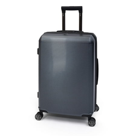 iFLY Hard Sided Luggage Future 24" Checked Luggage, Steel Blue