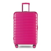 iFLY Fibertech 3.0 24 Medium Checked Suitcase   Hardside Expandable Spinner Luggage for Travel, Very Berry