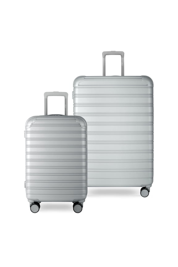 Hardside Fibertech 3.0 Matte 2 Piece Set, 20" Carry-on and 28" Checked Luggage, Ash