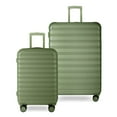 thumbnail image 1 of iFLY Hardside Fibertech 3.0 Matte 2 Piece Set, 20" Carry-on and 28" Checked Luggage, Olive, 1 of 9