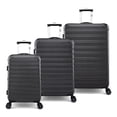 thumbnail image 1 of iFLY Fibertech 3-Piece Expandable Hardside Spinner Luggage Set – 20" Carry-On, 24" & 28" Checked, Black, 1 of 12