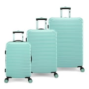 iFLY Hardside Fibertech 3 Piece Luggage Set, 20" Carry-on, 24" and 28" Checked Luggage, Mint