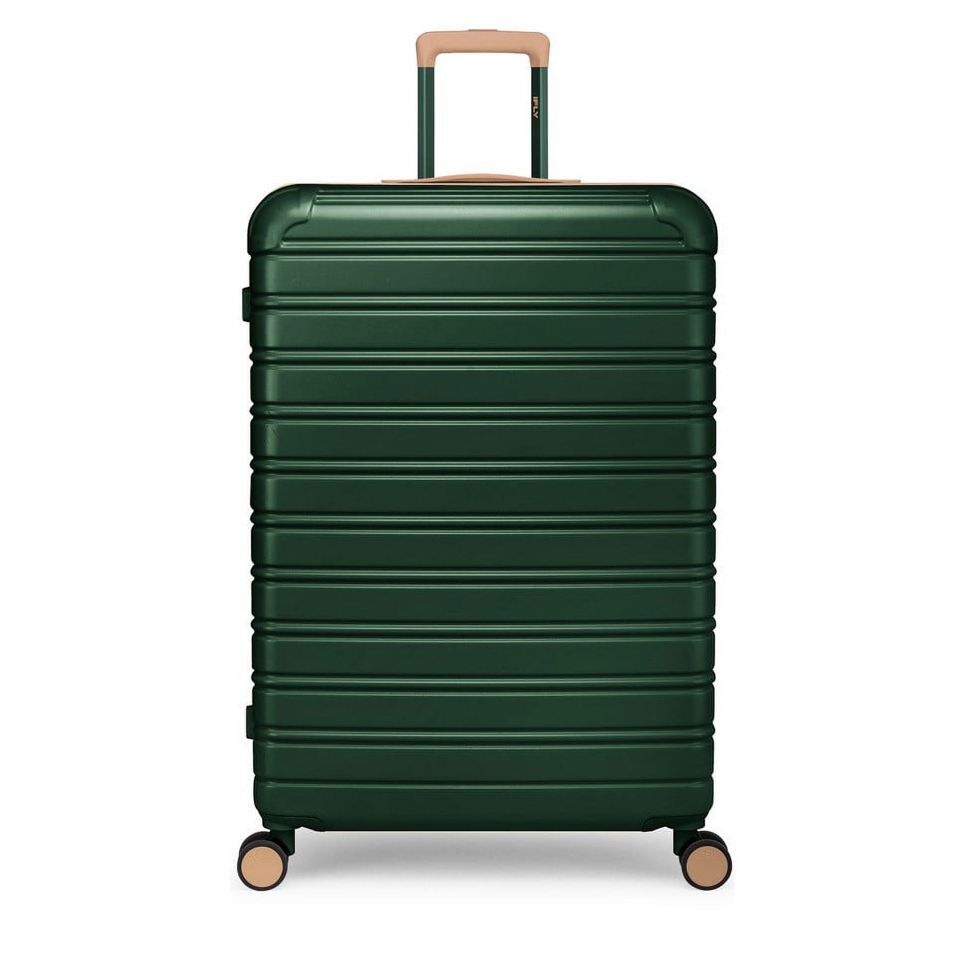 iFLY Hardside Fibertech Luggage 24" Checked Luggage, Forest Green