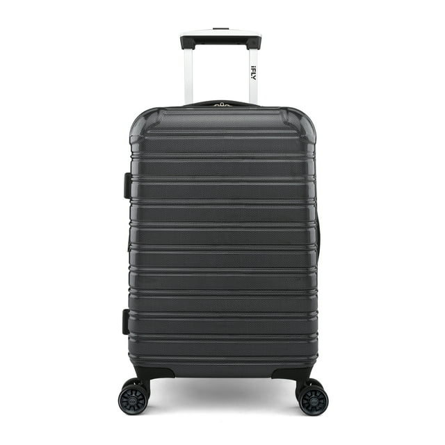 iFLY Hardside Fibertech Luggage 20" Carry-on Luggage, Black