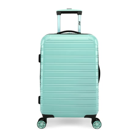 iFLY Hardside Fibertech Luggage 20" Carry-on Expandable Spinner Luggage for Travel, Mint