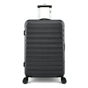 iFLY Fibertech 24 Medium Checked Suitcase   Hardside Expandable Spinner Luggage for Travel, Black