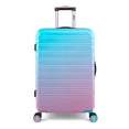 thumbnail image 1 of iFLY Hardside Fibertech Luggage 24" Checked Expandable Spinner Luggage for Travel, Cotton Candy, 1 of 10