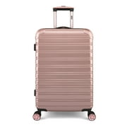 iFLY Hardside Fibertech Luggage 24" Checked Luggage, Rose Gold