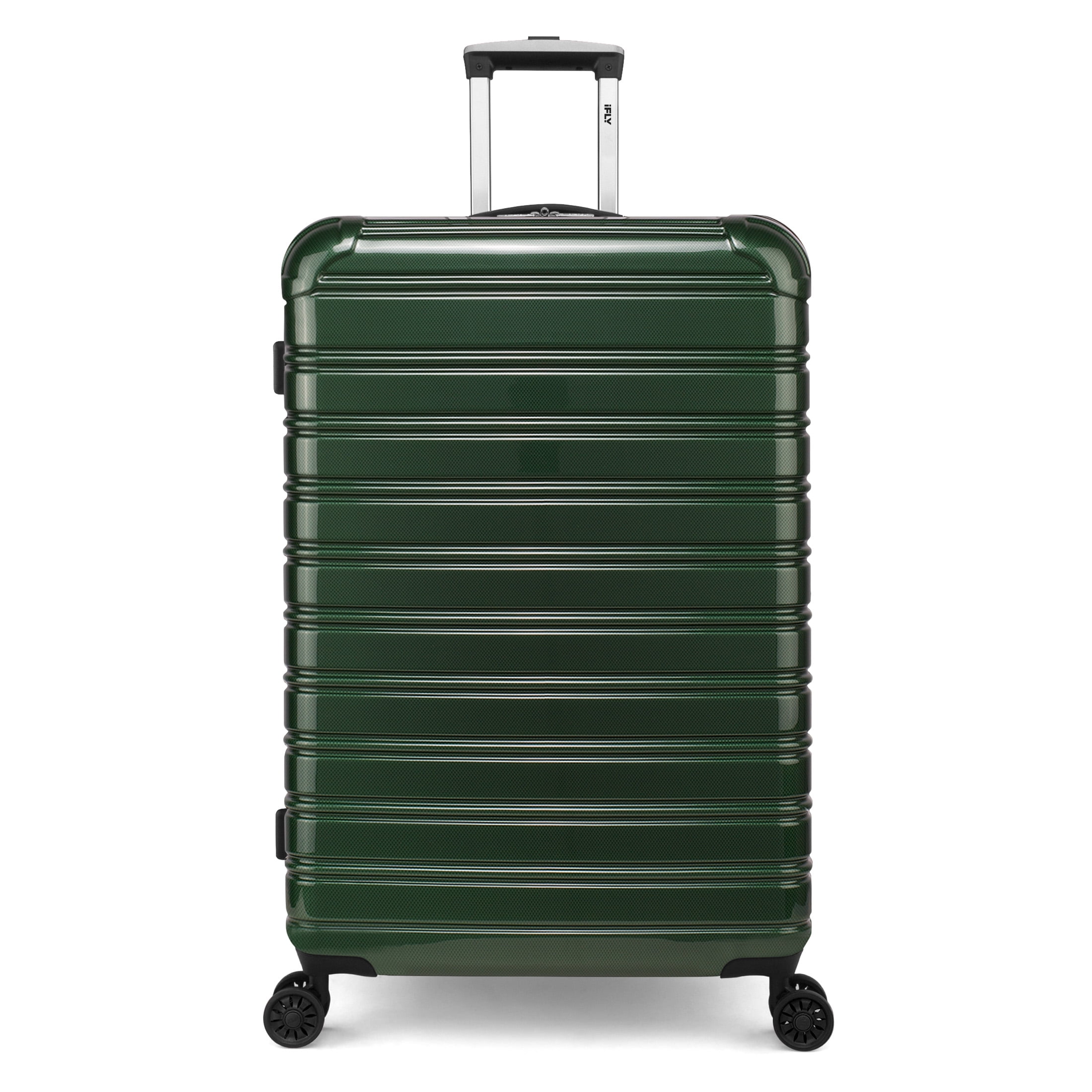 iFLY Hardside Fibertech Luggage 28" Checked Luggage, Forest Green