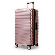 iFLY Hardside Fibertech Trunk with 80/20 Packing Capacity, Large Checked Luggage, Rose Gold
