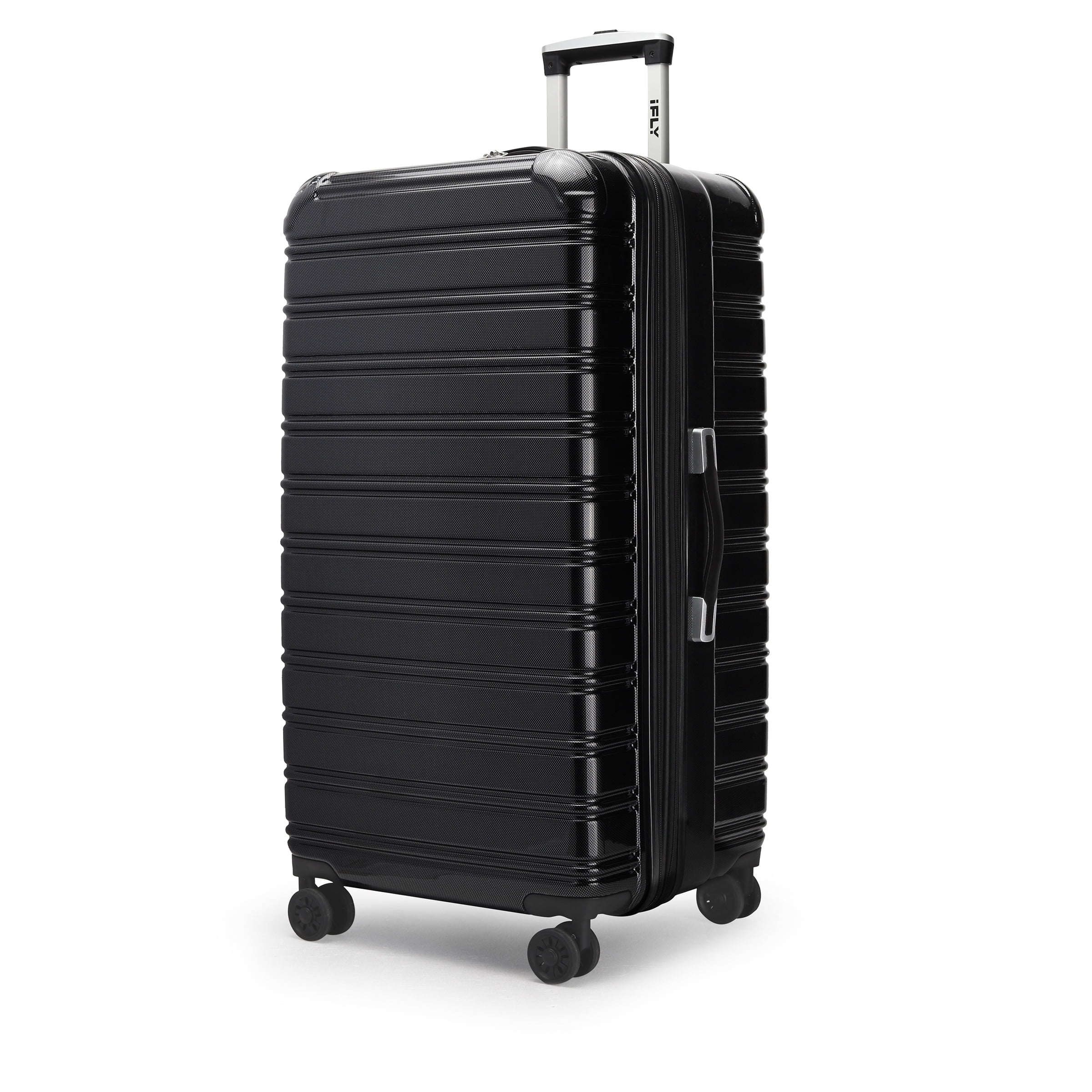 iFLY Hardside Fibertech Trunk with Double Spinner Wheels, Large Checked