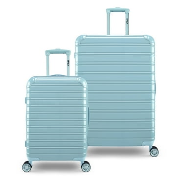 iFLY Hardside Luggage Fibertech 2 Piece Set, 20" Carry-on and 28" Checked Luggage, Limited Edition Color Sky Blue
