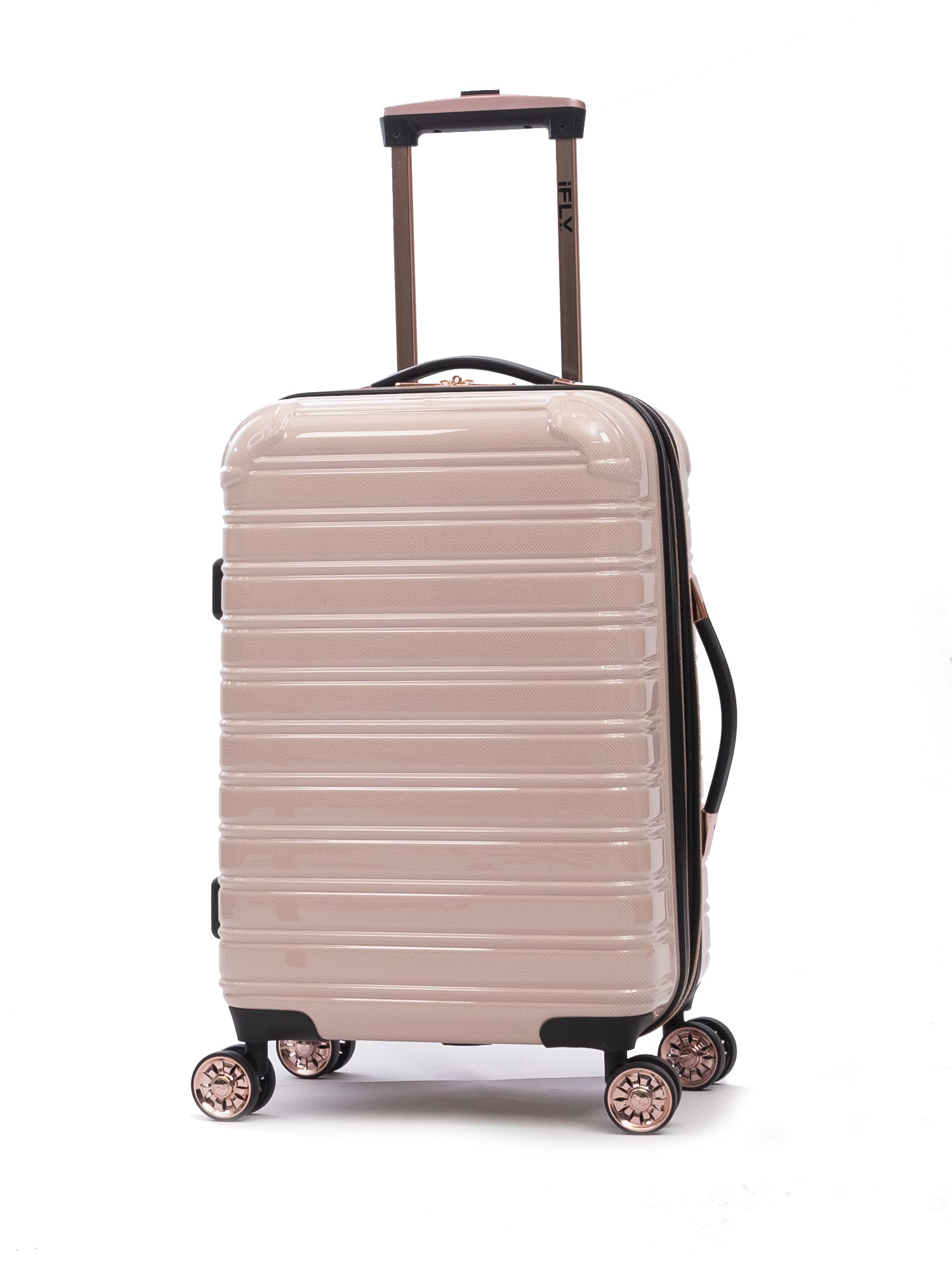 iFLY Hardside Luggage Fibertech 20 Inch Carry-on, Blush/Rose Gold - image 1 of 8