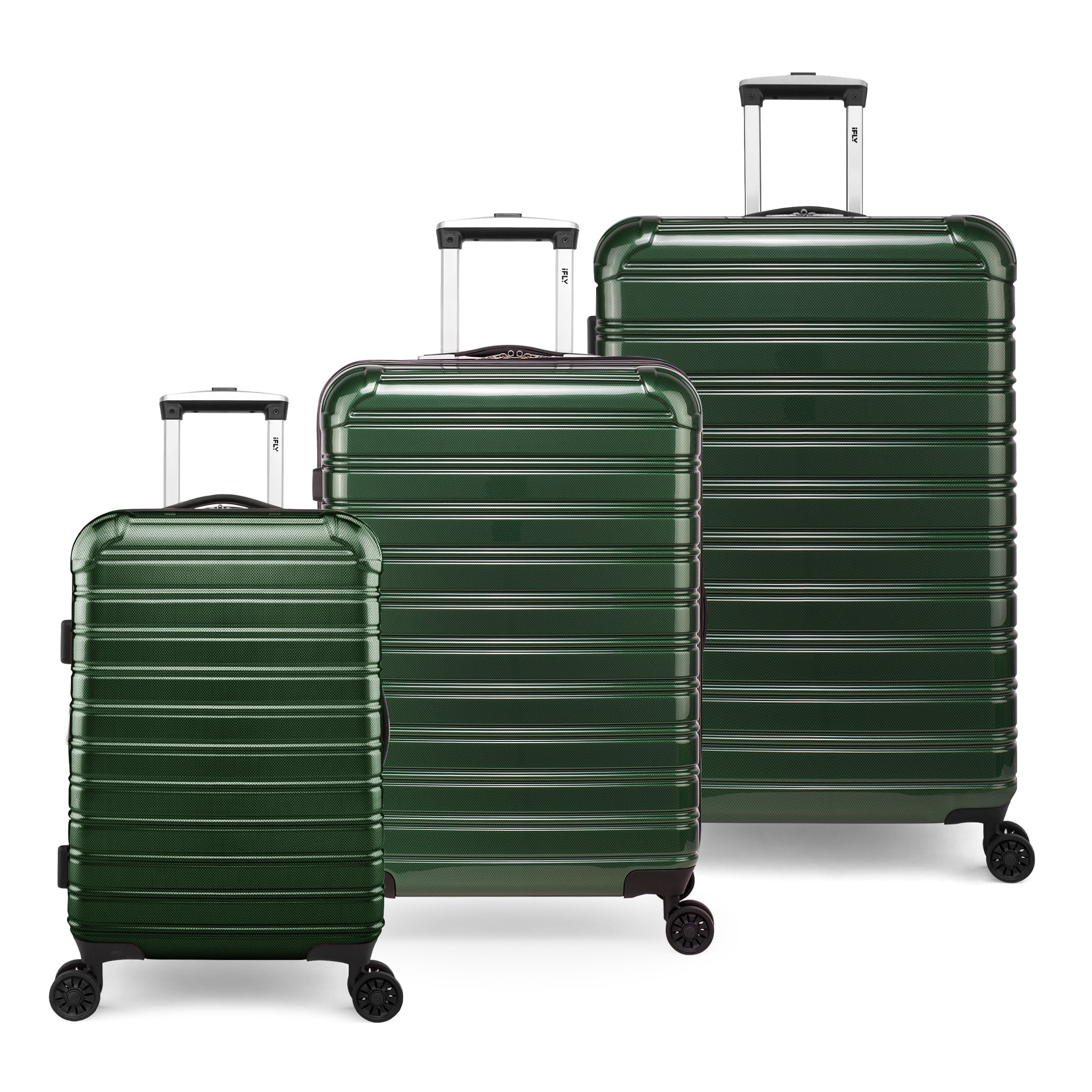 Ifly Hardside Fibertech Luggage 28 inch Checked Luggage, Forest Green