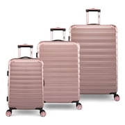 iFLY Fibertech 3-Piece Expandable Hardside Spinner Luggage Set   20 Carry-On, 24 & 28 Checked, Rose Gold