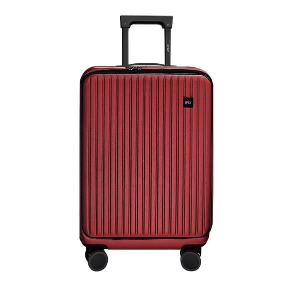 iFLY Quantum 20" Expandable Carry-on Hardside Top-Opening Luggage, Burgundy