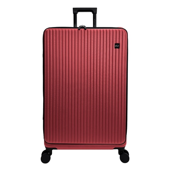 iFLY Hardside Quantum 28" Large Checked Top Opening Luggage, Burgundy