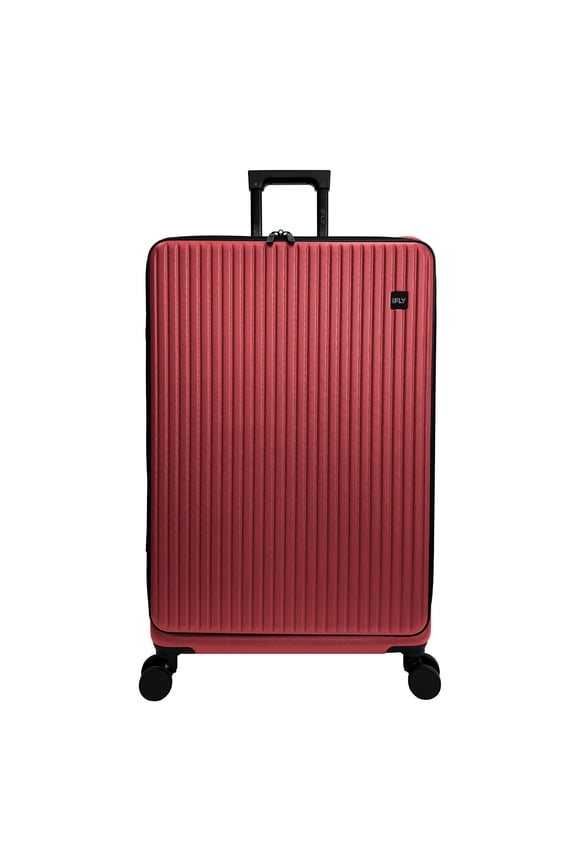 Hardside Quantum 28" Large Checked Top Opening Luggage, Burgundy