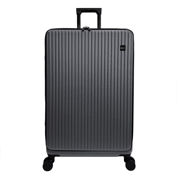 iFLY Hardside Quantum 28" Large Checked Top Opening Luggage, Charcoal