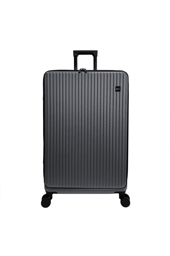 Hardside Quantum 28" Large Checked Top Opening Luggage, Charcoal