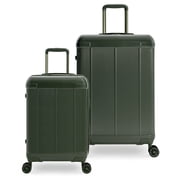 iFLY Rise 2-Piece Hardside Luggage Set, 20 Carry-On & 24 Expandable Checked Spinner, Moss