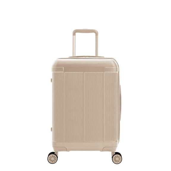 iFLY Rise 20" Hard Side Carry On Checked Expandable Spinner Luggage, Sand