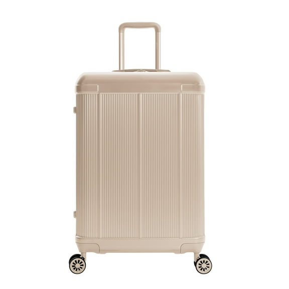 iFLY Rise 24" Expandable Hardside Medium Checked Spinner Luggage, Sand